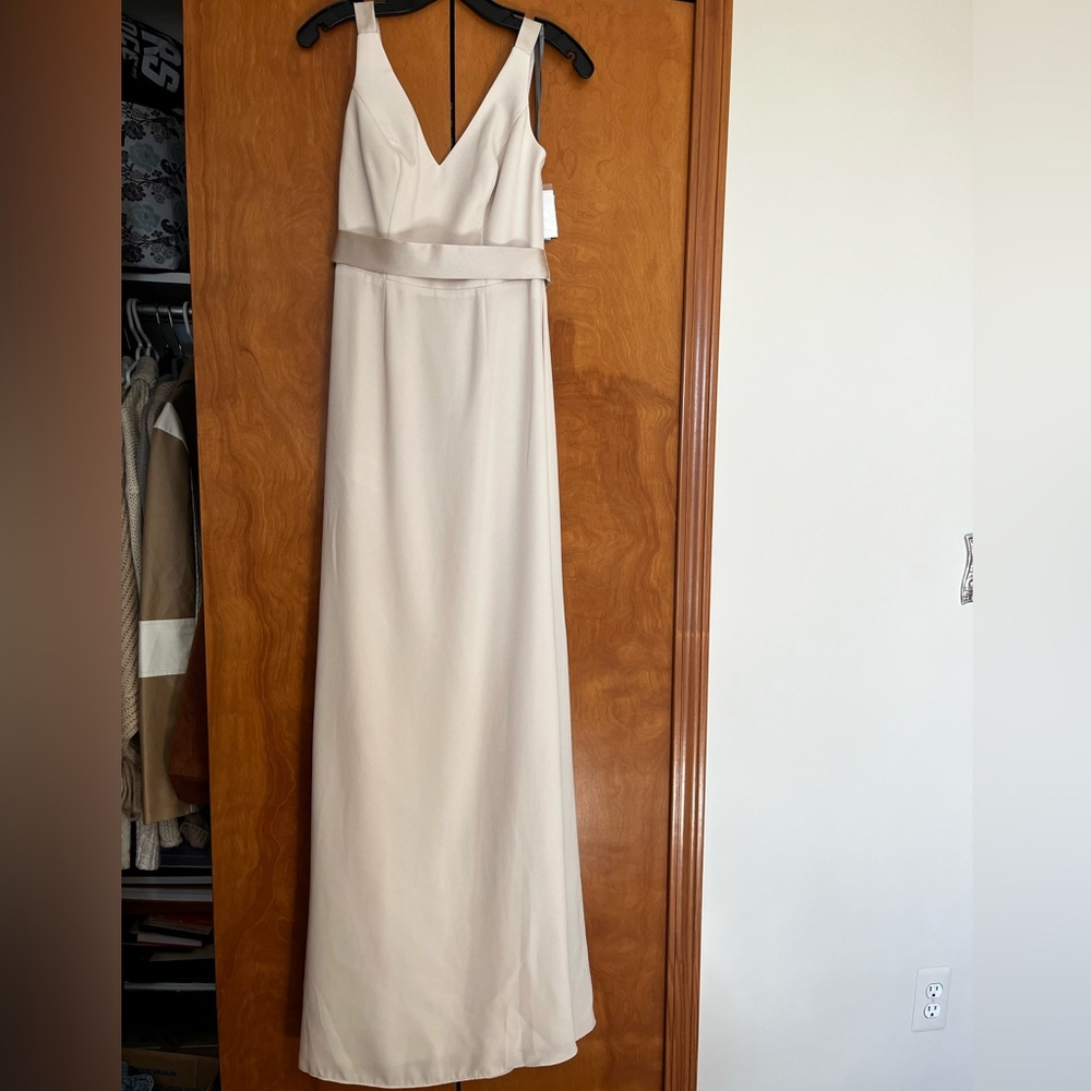 Vera Wang White Champagne Bridesmaid Dress